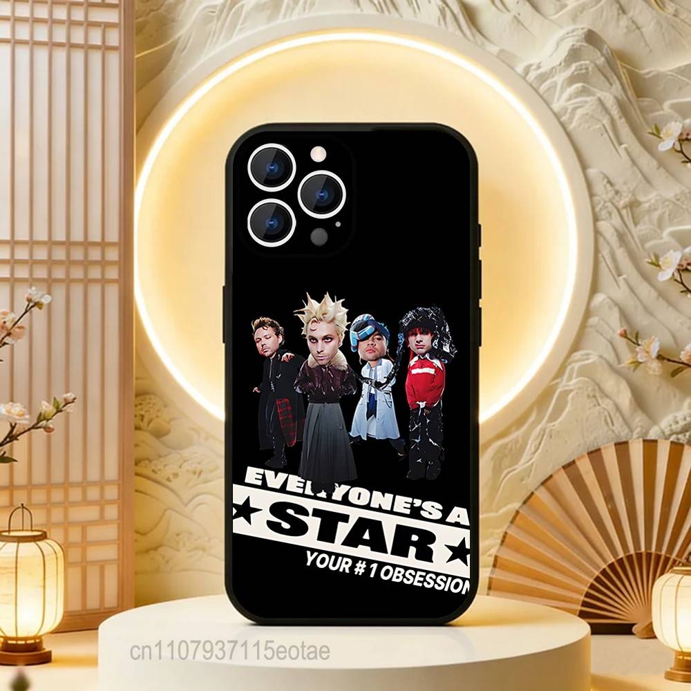 5 S-Seconds of S-Summers 5SOS Phone Case For iPhone 17,16,15,14,13,12,11,Pro,Max,Plus,E,Air,Mini Protective Black Cover