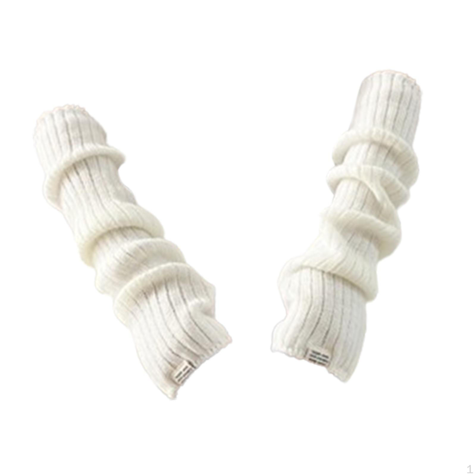 

Рукава теплые Модные рукава с отверстием для большого пальца теплые запястья длинные перчатки без пальцев white