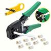 Network Crimping Pliers - Multifunctional Wire Stripper for Telephone & Ethernet Cables, Precision Tool for Electrical Monitoring Equipment