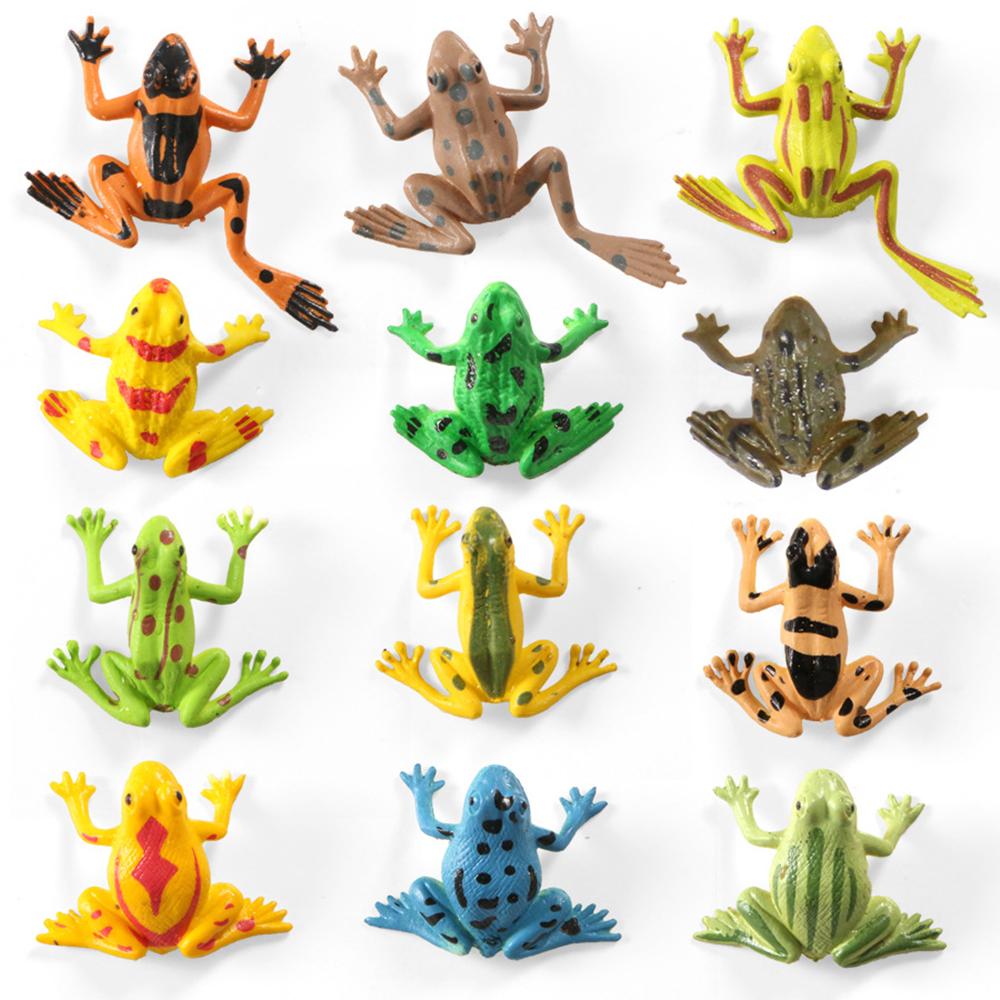Toys Character Animals Toys Assorted  Frog Realistic Frog Action Figures Colorful Frogs Model Toys