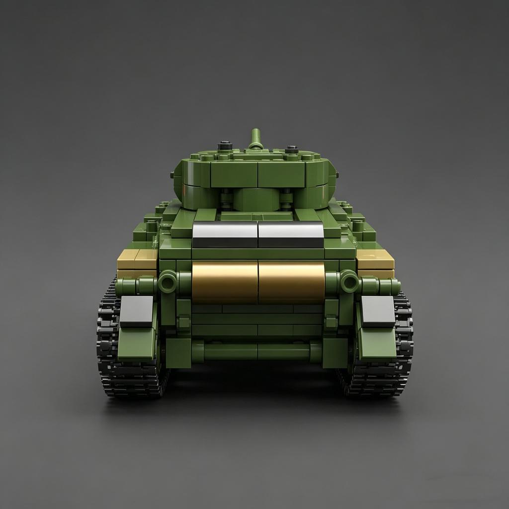 World War II Military Series: Soviet BT-5 Tank Building Block Set —Track Tank Armored Vehicles Scale Model—Learning Educational Toy for Boys Girls