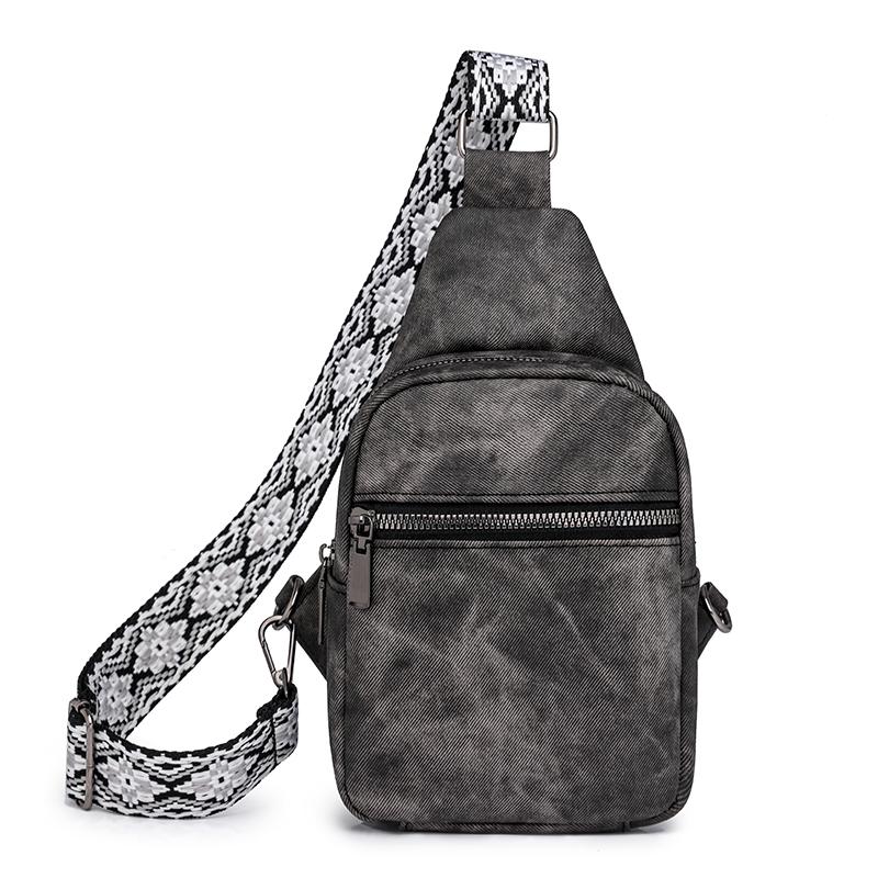 Wide Shoulder Strap Chest Bag Single Shoulder Bag Crossbody Bag Women's Bag