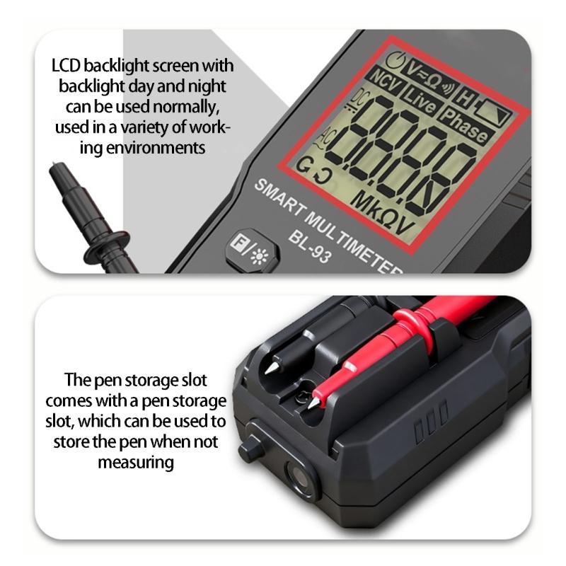 Intelligent Anti Burn Digital Multimeter Portable Suitable For Electrical Safety With Overload Protected Voltages Tester