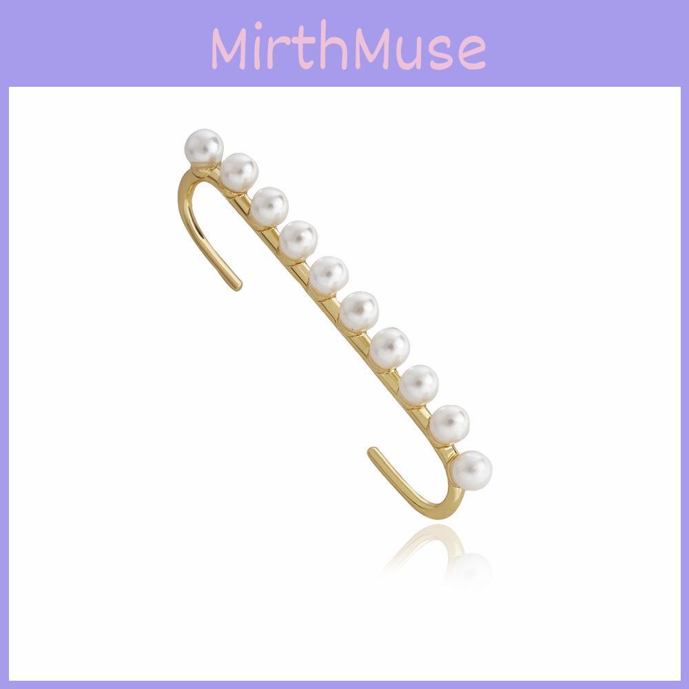 Trendy Alloy Pearl Clip Earrings Modern And Simple Earrings Women For