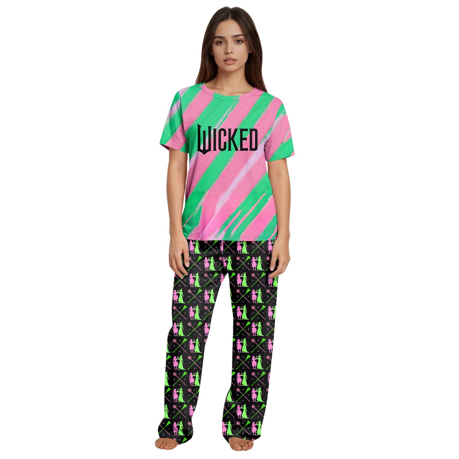 

Women s Casual Relaxed-Fit Printed T-Shirt And Pants Set XXL