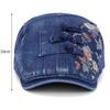 HT4886 Mens Berets Women Retro Floral Artist Painter Beret Hat Male Female Spring Autumn Ivy Flat Cap Adjustable Denim Beret Cap
