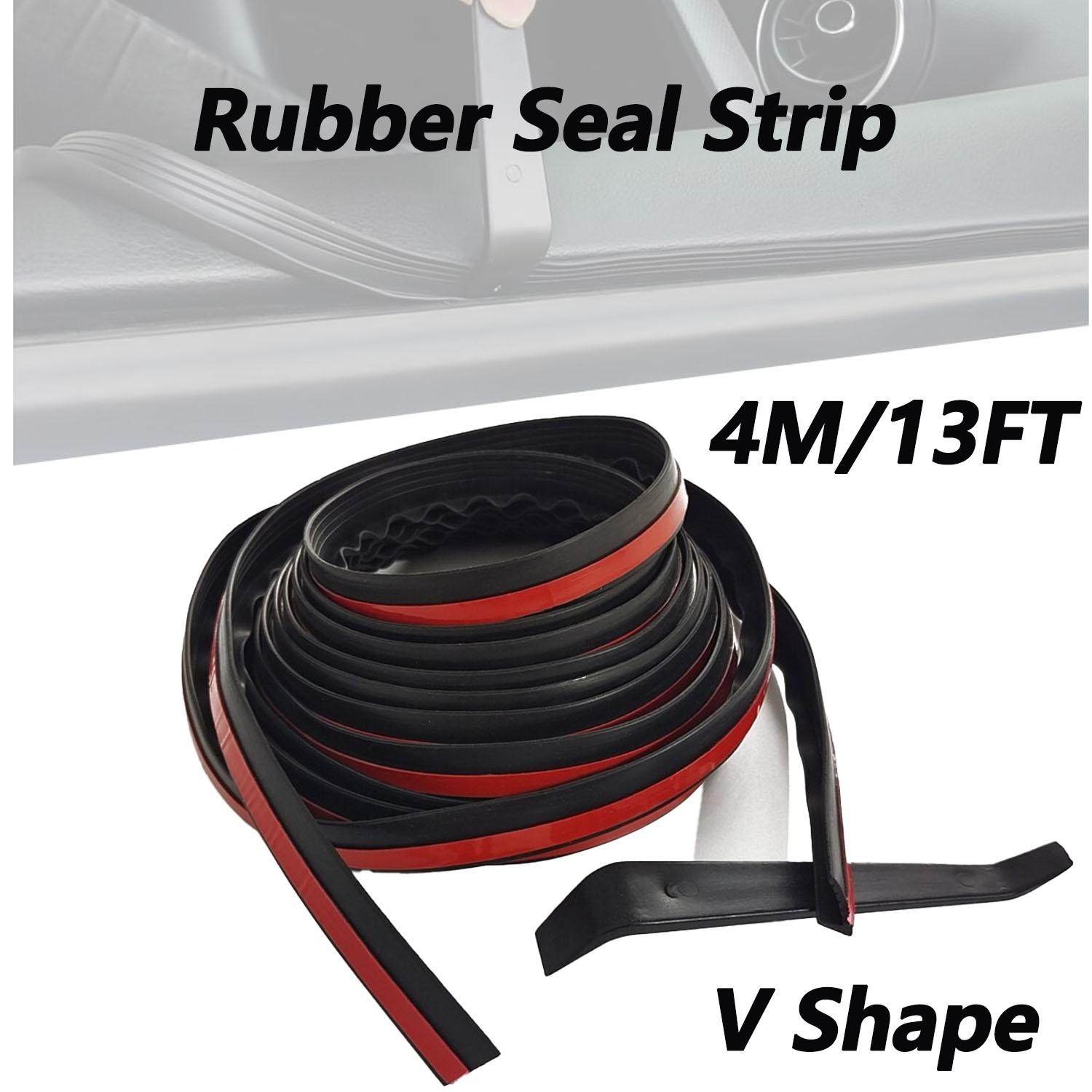 V Shape Car Door Seal Strip Rubber Weather Stripping Dustproof Self Adhesive 4M