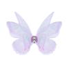 50Pcs 3D Organza Fabric Butterfly Appliques Double-layer Translucent Chiffon Butterfly Embroidered Patches Gradient Color