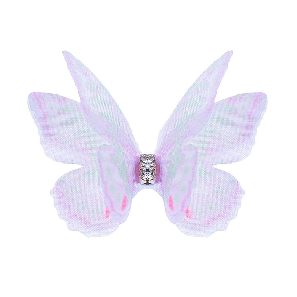 

50 шт. двухслойная органза ткань бабочка аппликации одежда швейные нашивки свадебные аксессуары для волос 06