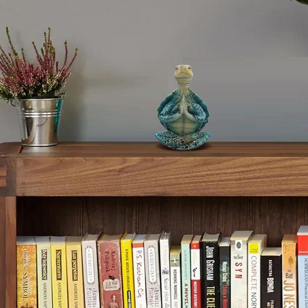 Resin Crafts Yoga Meditation Simulated Turtle Garden Statue Desktop Ornament Sea Turtle Figurine