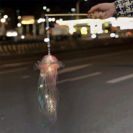 Jellyfish LED Lamp Soft Lighting Battery Operated Jellyfish Lantern LED Hanging Lamp Decoration Holiday Gift for Party