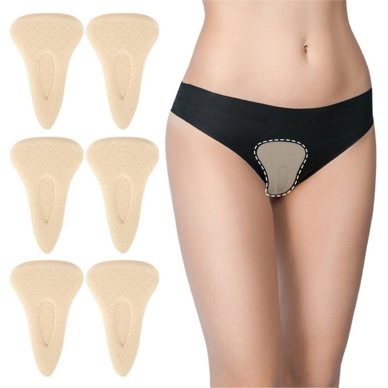 6 Pezzi Costume da Bagno da Donna Spugna Pad Privacy Camminare a Gambe Aperte Nascondino Protezione Assorbenti Invisibili per Panty per Indossare Comodamente