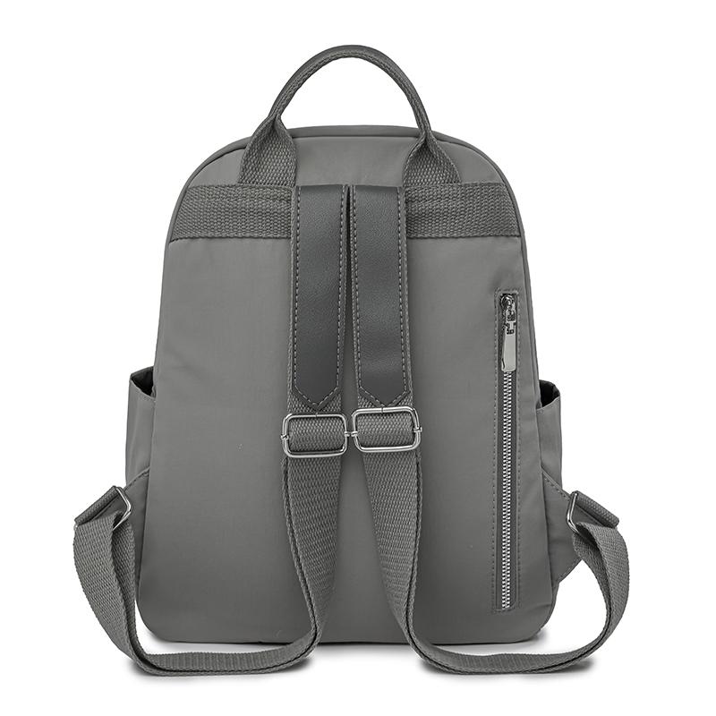 Women's Solid Color Backpack Student Schoolbag Oxford Cloth Travel Small Backpack