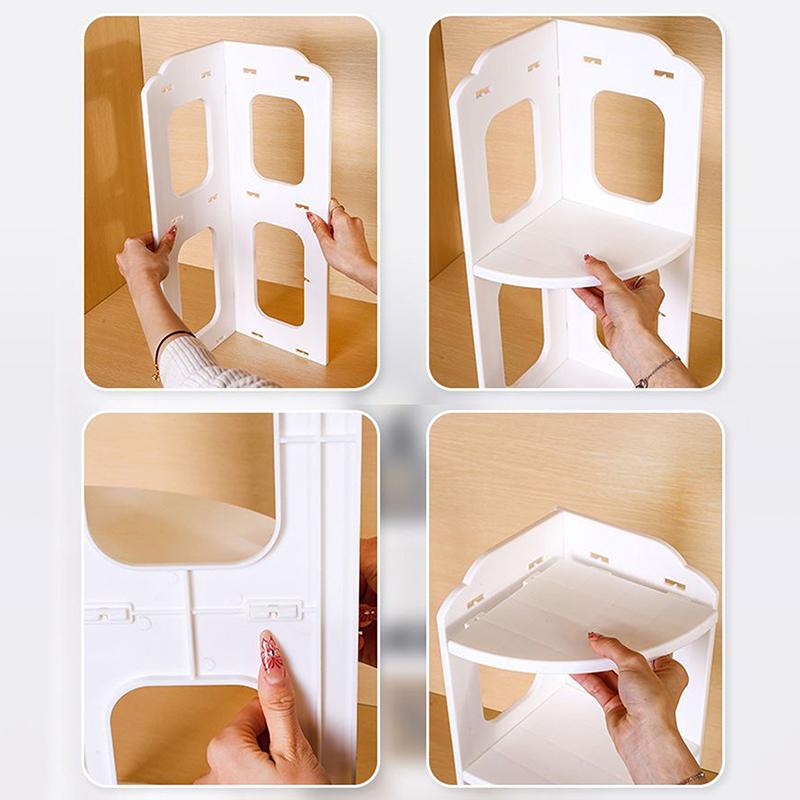 Desktop Corner Storage Rack Large Capacity Layered Bedroom Dormitory Miscellaneous Storage Box Display Rack