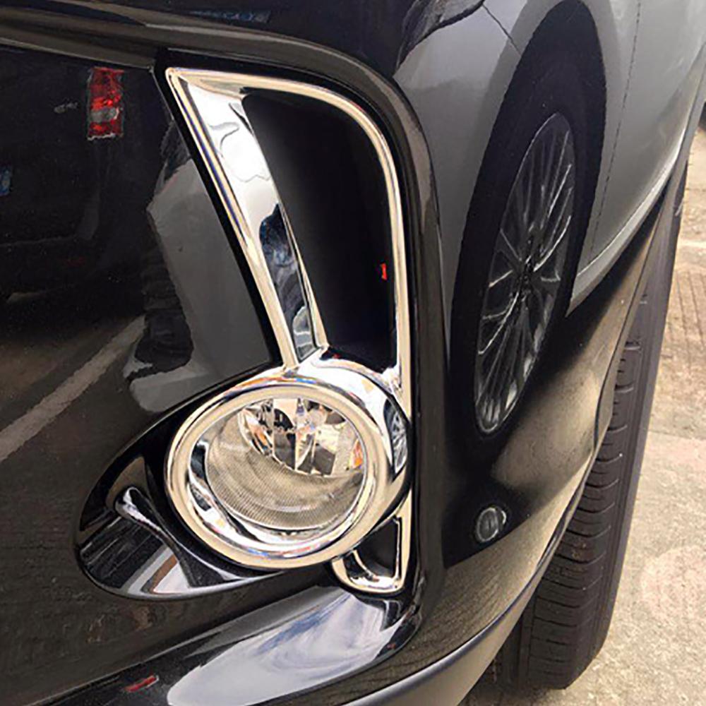 2PCS Front Fog Light Lamp Cover Trim Chrome For Toyota Highlander 2017 2018 2019