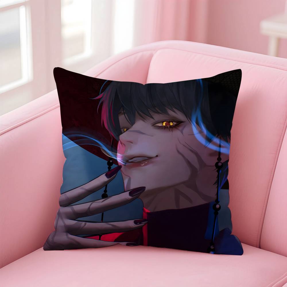 KPop S-Saja B-Boys Pillow Case Pattern Printing Pillowcase Living Room Sofa Cushion Cover Bedroom Room Decor