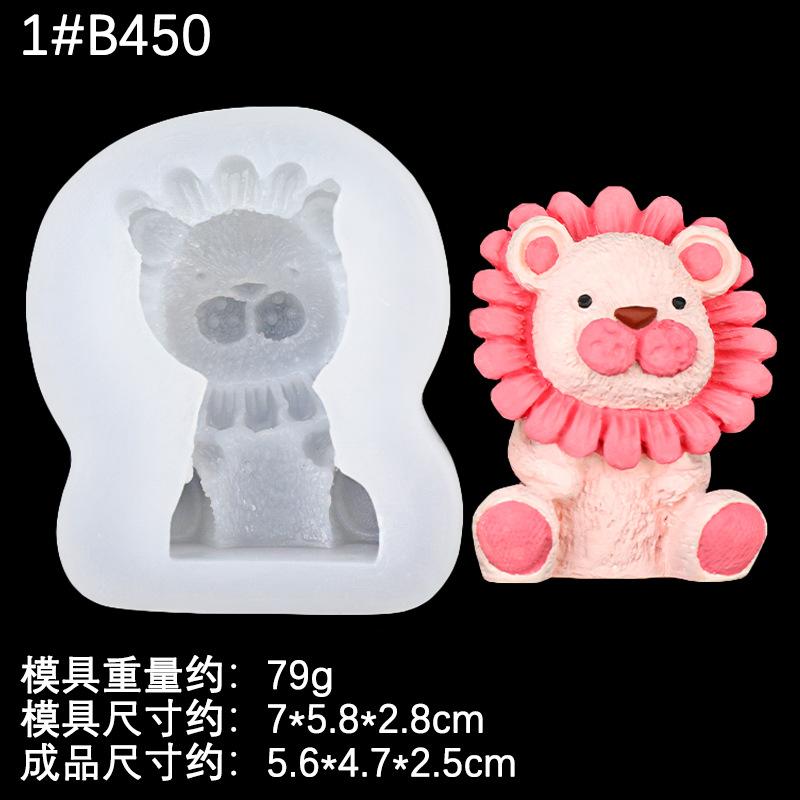 3D Lion Silicone Candle Mold DIY Animal Plaster Ornaments Crafts Mold Aromatherapy Candle Handmade Soap Resin Mould Home Decor