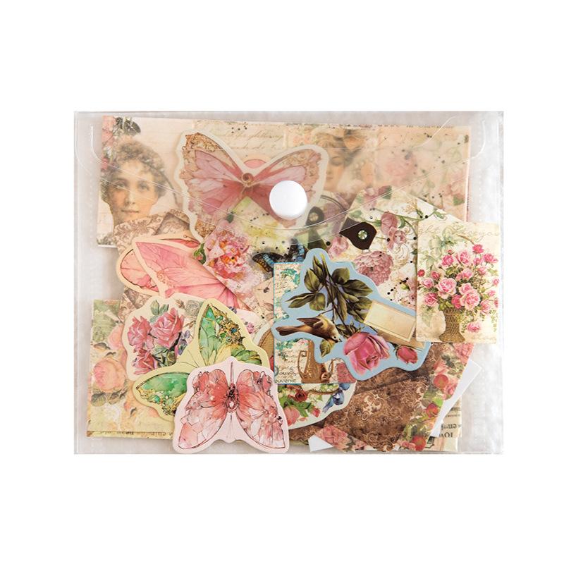 31Pcs Tiny Mini Journal Decor Material Pack Vintage DIY Scrapbook Craft Supplies for Gift