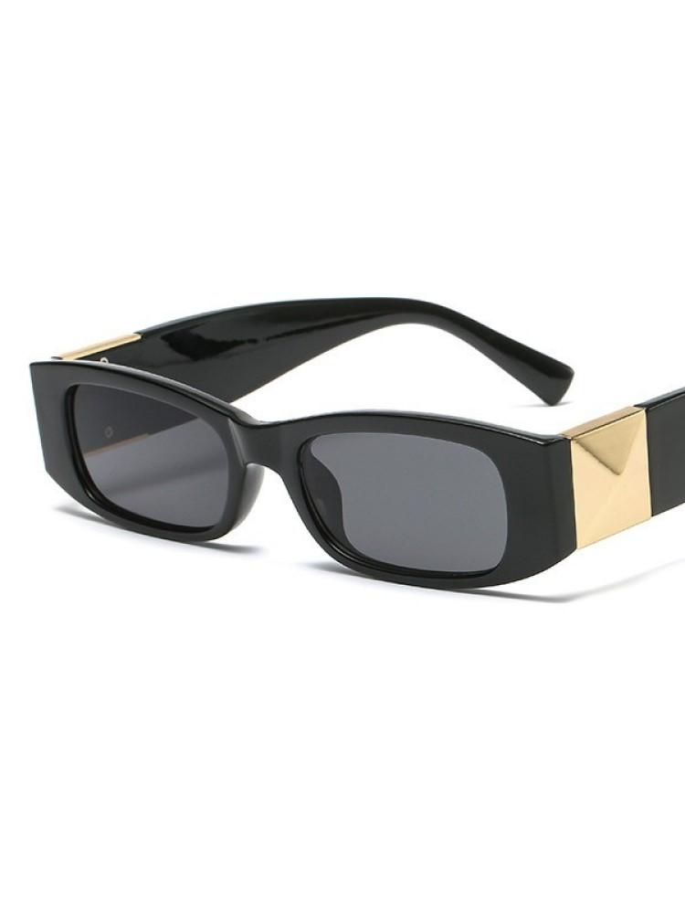 Fashion New Square Small Frame Sunglasses Women Personalized Trendy Stripe Sun Glasses Men Rectangle Eyeglasses Uv400