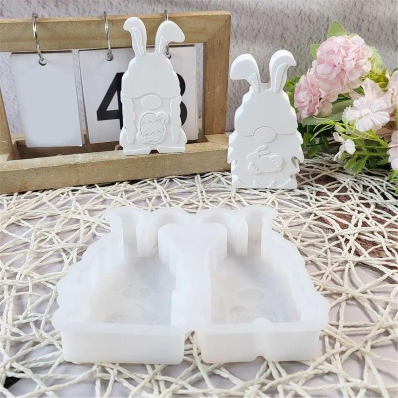 Bunnies Statue Silicone Candle Molds for Candle Soap Home Decoration Animal Shape Silicone Candle Molds for Epoxy Resin
