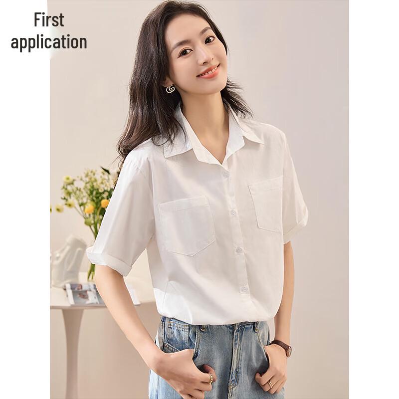 Women s Professional & Casual White Shirt M