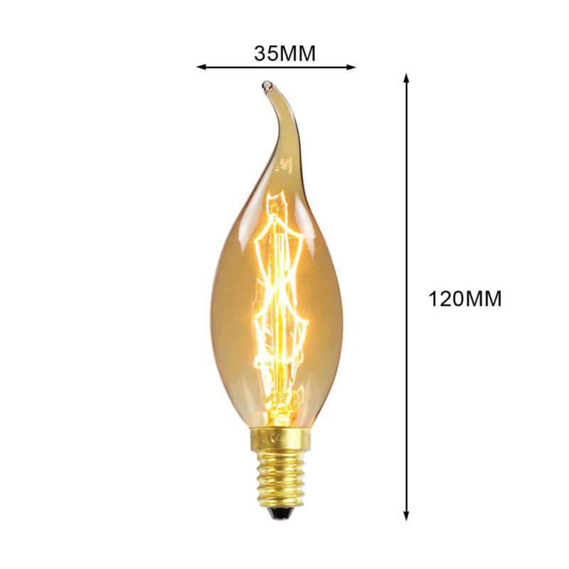 Lampa Edisona E14 Retro Sentiment Kryształowy Żyrandol Żarówka Kreatywne Ciepłe Żółte Oświetlenie Lampa