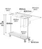 Yamazaki Tower Fitness Equipment Storage Rack with Casters, White, Approx. W50.3 x D18.5 x H45.5cm (including casters), Model 1989