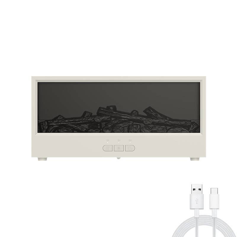 Fireplace Aroma Diffuser With 3d Flame Effect And Remote Control For Home Ambiance