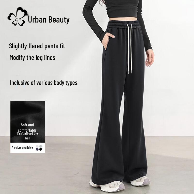 Women s High-Waist Wide-Leg Flared Pants L