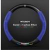 djsc4 For Mitsubishi Outlander Pajero Asx Colt Lancer EX Evolution X L200 Triton RALLIART Car Suede Carbon fiber Steering Wheel Cover