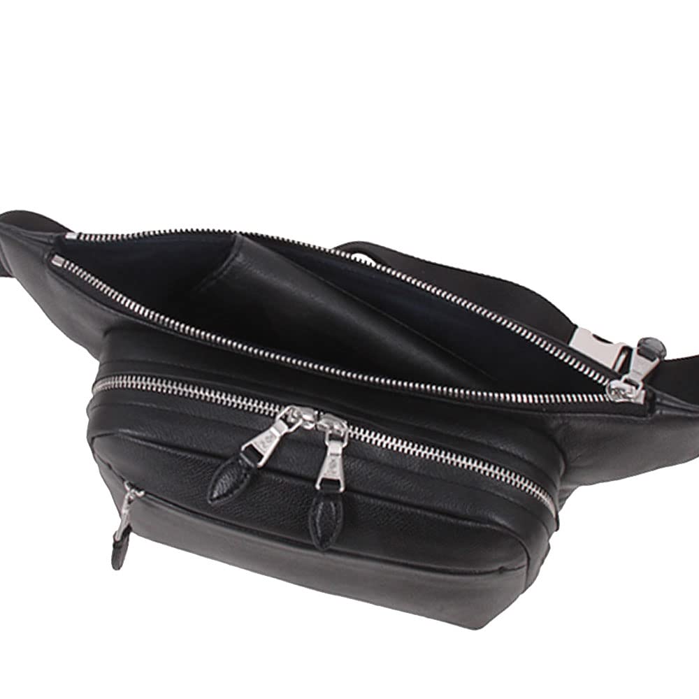 P.I.D. Blanc Genuine Leather Waist Bag PAJ204BK