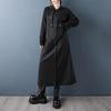 Long Sleeve Plus Size Black Vintage Hooded New In Dresses for Women Spring Autumn Casual Loose Dress