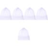 5Stk Atmungsaktive Baumwoll Schlafhaube Weiß Komfort Bonnet Für Damen