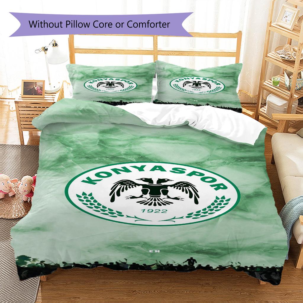 Konyaspor Pattern Bedding Set Quilt Cover Pillowcase Home Decor Gift (1 * duvet cover + 2 * pillowcase, without core)