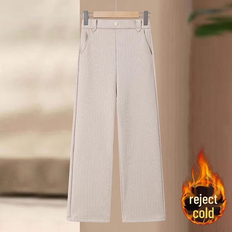 High Waist Versatile Casual Pants for Middle-Aged Women - Loose, Fashionable, Temperament-Enhancing Long Pants for Spring and Autumn