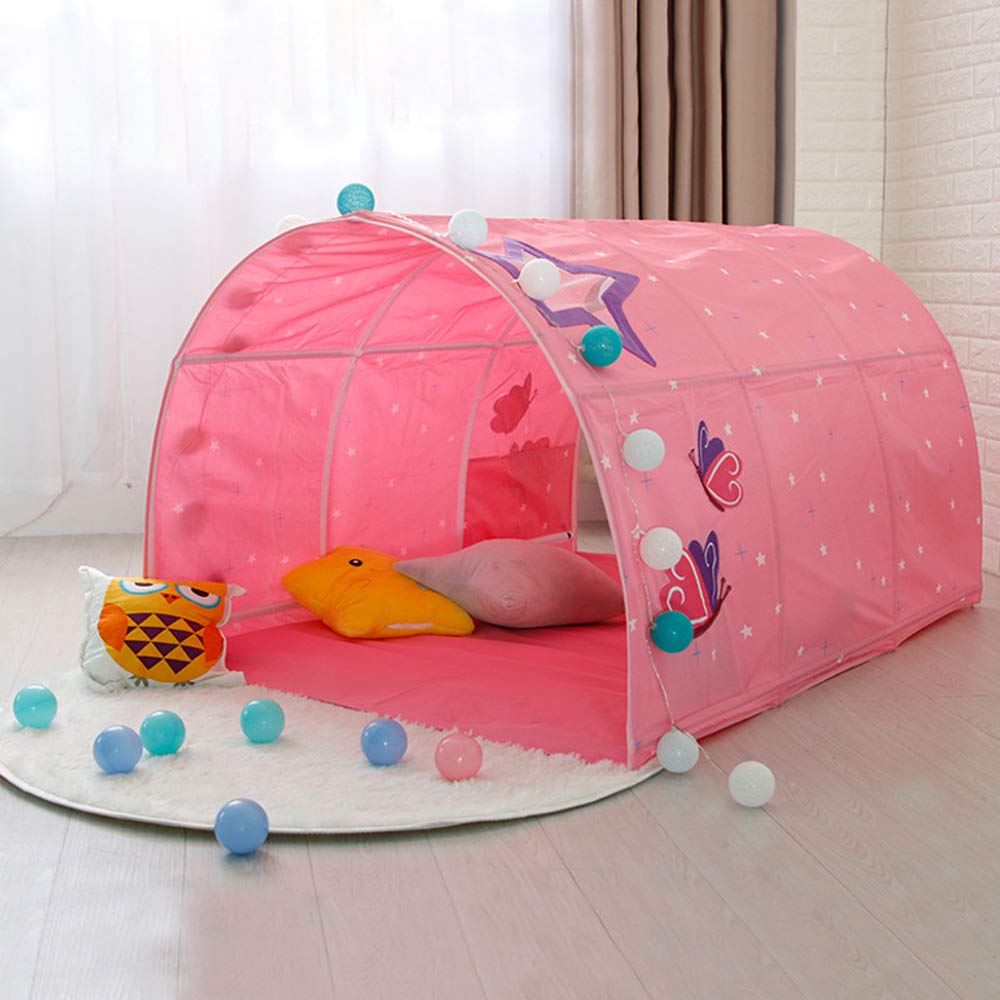 Bed Kids Play Room Tunnel Bed Fall Baby Sleeping Ages Pink Kids' Tent, Playhouse, Tent, Decor, Tent, Prevention, Toy, 2-14,