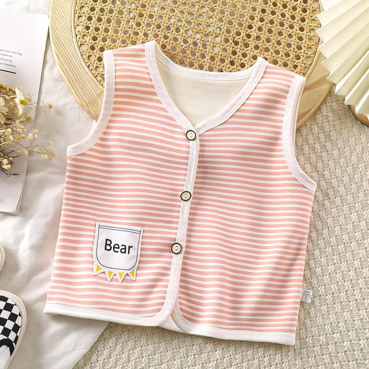 

Флисовый жилет для мальчиков и девочек на осень/зиму 2023 - Теплый кардиган без рукавов в корейском стиле для младенцев Size 100CM (Height 90-100 cm)