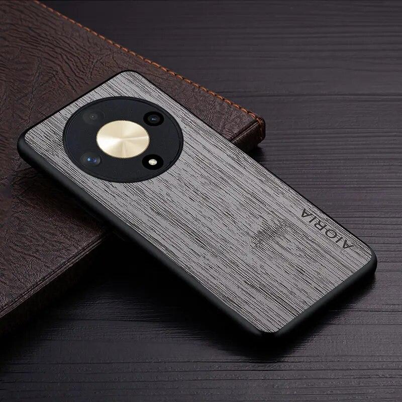 Case for Honor Magic 6 Lite Pro Funda Bamboo Wood Pattern Leather Cover Luxury Coque for Huawei Honor Magic 6 Lite Case Capa