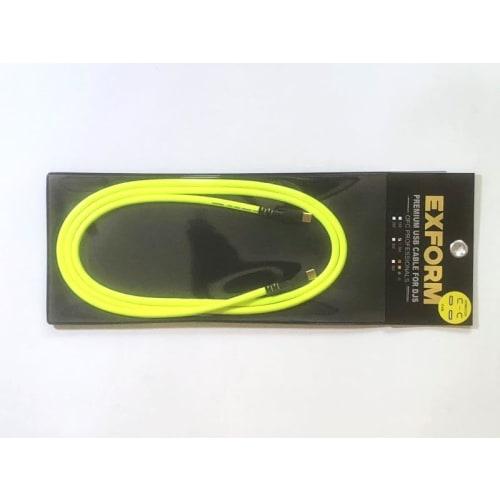 EXFORM DJUSB-1.5M-YLW-C-C (Type-C) Professional USB Cable