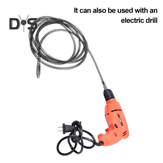 Unblock Spring Sewer Cleaning Brushes High Strength Spring Steel Dredge Spring Bead Chain Design Drain Cleaning Brush