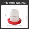 1.5L 8L 15L Poultry Drinker Feeder Plastic Water Container Durable Bird Chick Waterer  Chicken Coop