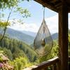 Metall-Windspiel für den Außenbereich, hängende Gartendekoration, Edelstahl-Terrassen-Hof-Ornament mit Haken für den Innen- und Außenbereich, Kreatives Geschenk