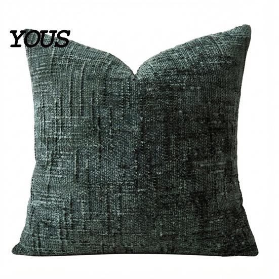 Smooth Zipper Pillow Cover Couch Throw Cover, Decorative Soft Cozy Chenille Case, Rustic Wrinkle-resistant Pillowcase Farmhouse Fall for Living
