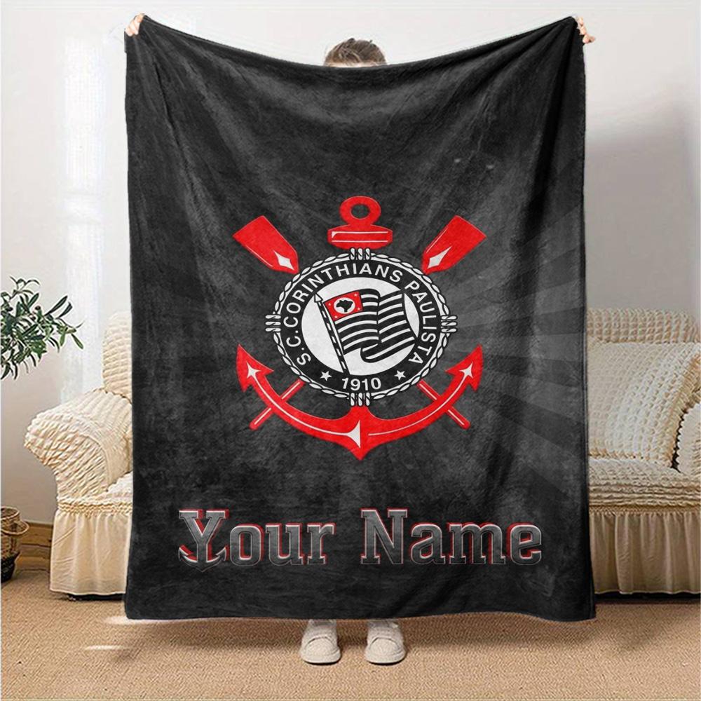 Name Custom Corinthians Print Flannel Blanket High Quality Warm Comfortable Cover for All Seasons Perfect for Gifts Home Decor