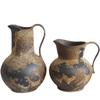 Vintage Dual Ear Coarse Ceramic Vase, Flowerpot, Living Room Decoration, Dining Table Flower Arrangement Container, Pottery Jar