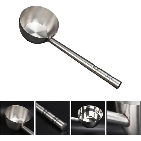 Hemoton Stainless Steel Water Ladle Household Soup Spoon with Capacity for Kitchen Hotel Restaurant Canteen Use Stylish Design for Modern Decor