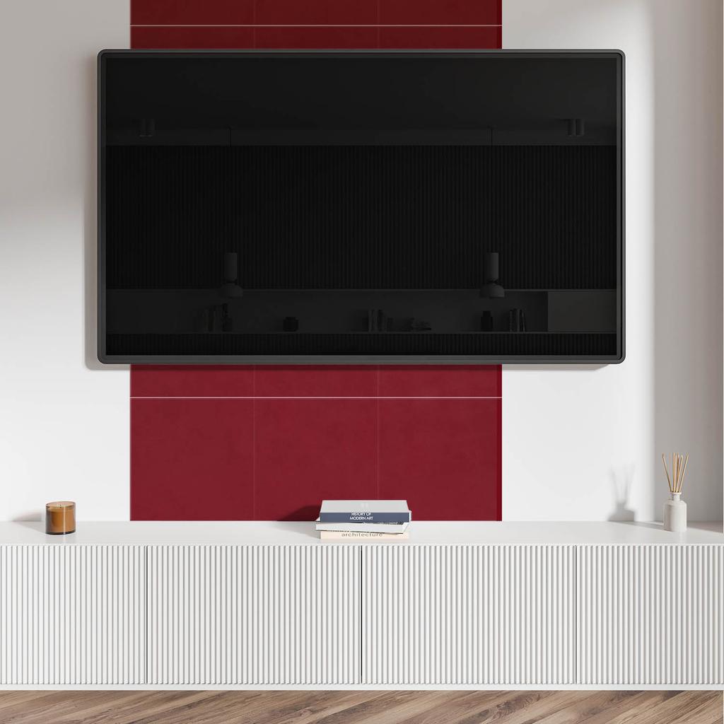 Dekoracyjne Kafelki Winylowe Samoprzylepne - Do Przedpokoju Kolor Bordowy 9X30X30 Cm