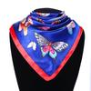 New simulated silk scarf, striped women's small square scarf, flight attendant workplace decoration cm spring and summer silk scarf