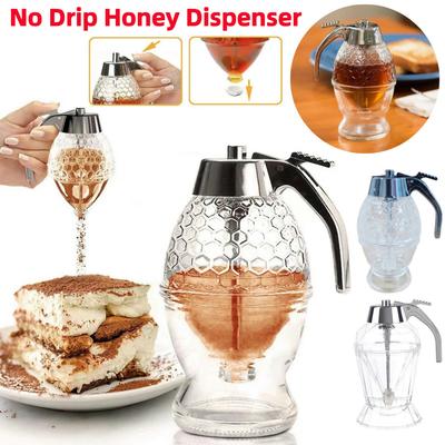 Dispensador de Miel con Soporte Dispensador de Aceite de Gran Capacidad Botella de Aceite Multifuncional Almacenamiento de Azúcar para Salsa de Vinagre Botella Exprimible