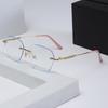 Rimless Square Reading Glasses Blue Light Blocking Computer Eyeglasses Fashion Reader Women Men Eyewear